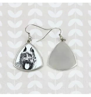 Bouvier des Flandres, Flanders Cattle Dog - dog earrings, hanging earrings with a picture, personalized jewelry with Art-Dog brand print