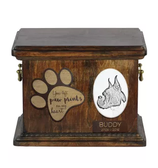Boxer, German Boxer I - urn for dog ashes, personalized urn with a photo, dog photo urn by Art-Dog