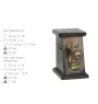 Boxer, German Boxer - urn for dog ashes, elegant urn with a statue, commemorative urn with a bust of a dog by Art-Dog brand