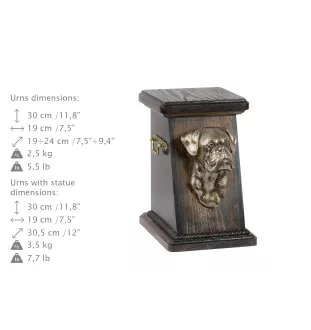 Boxer, German Boxer I - urn for dog ashes, elegant urn with a statue, commemorative urn with a bust of a dog by Art-Dog brand