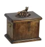 Boxer, German Boxer II - urn for the ashes of a dog, urn with a statuette, elegant urn in the classic style of the Art-Dog brand