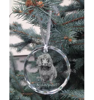 Boykin Spaniel - boule de Noël en cristal avec une photo, photo de chien dans le cristal, décoration personnalisée pour sapin de Noël de la marque Art-Dog