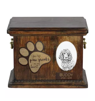 Boykin Spaniel, Swamp Poodle - urn for dog ashes, personalized urn with a photo, dog photo urn by Art-Dog