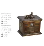 Boxer, German Boxer II - urn for dog ashes, urn with a statuette, personalized urn for dog ashes by Art-Dog brand