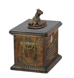 Boxer III - urne pour les cendres de chien, urne avec une statuette, urne personnalisée pour les cendres de chien de la marque Art-Dog