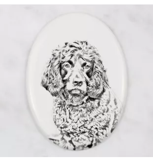Boykin Spaniel - Gedenktafel mit einem Foto eines Hundes, Grabplatte mit Druck, personalisierte ovale Platte der Marke Art-Dog