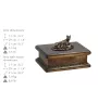 Boxer II - urne pour cendres de chien, urne classique avec une statuette, urne élégante avec un chien de la marque Art-Dog