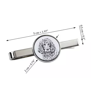 Boykin Spaniel, Swamp Poodle - tie clip with a dog, personalized tie clip, a unique gift for a man from the Art-Dog brand
