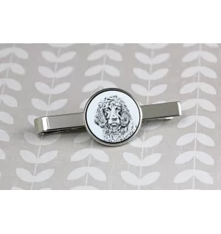 Boykin Spaniel, Swamp Poodle - tie clip with a dog, personalized tie clip, a unique gift for a man from the Art-Dog brand
