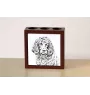 Boykin Spaniel, Swamp Poodle - pen holder with a dog, desk organizer with a print, personalized desk decoration from the Art-Dog brand.