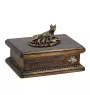 Boxer, Deutscher Boxer II urne in Hundeasche, personalisierte Urne mit Statue, Holzurne mit Hund von Art-Dog
