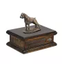 Boxer, German Boxer IV - urn for dog ashes, personalized urn with a statue, wooden urn with a dog by Art-Dog brand