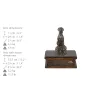 Boxer, German Boxer V - urn for dog ashes, personalized urn with a statue, wooden urn with a dog by Art-Dog brand