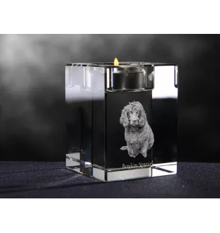 Boykin Spaniel - Kerzenhalter mit Hundefoto, Teelichthalter aus Kristall, personalisiertes Geschenk der Marke Art-Dog