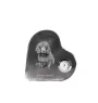 Boykin Spaniel, Swamp Poodle - crystal clock with a dog picture, heart-shaped shelf clock, personalized standing clock by Art-Dog brand