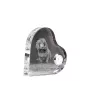 Boykin Spaniel, Swamp Poodle - crystal clock with a dog picture, heart-shaped shelf clock, personalized standing clock by Art-Dog brand