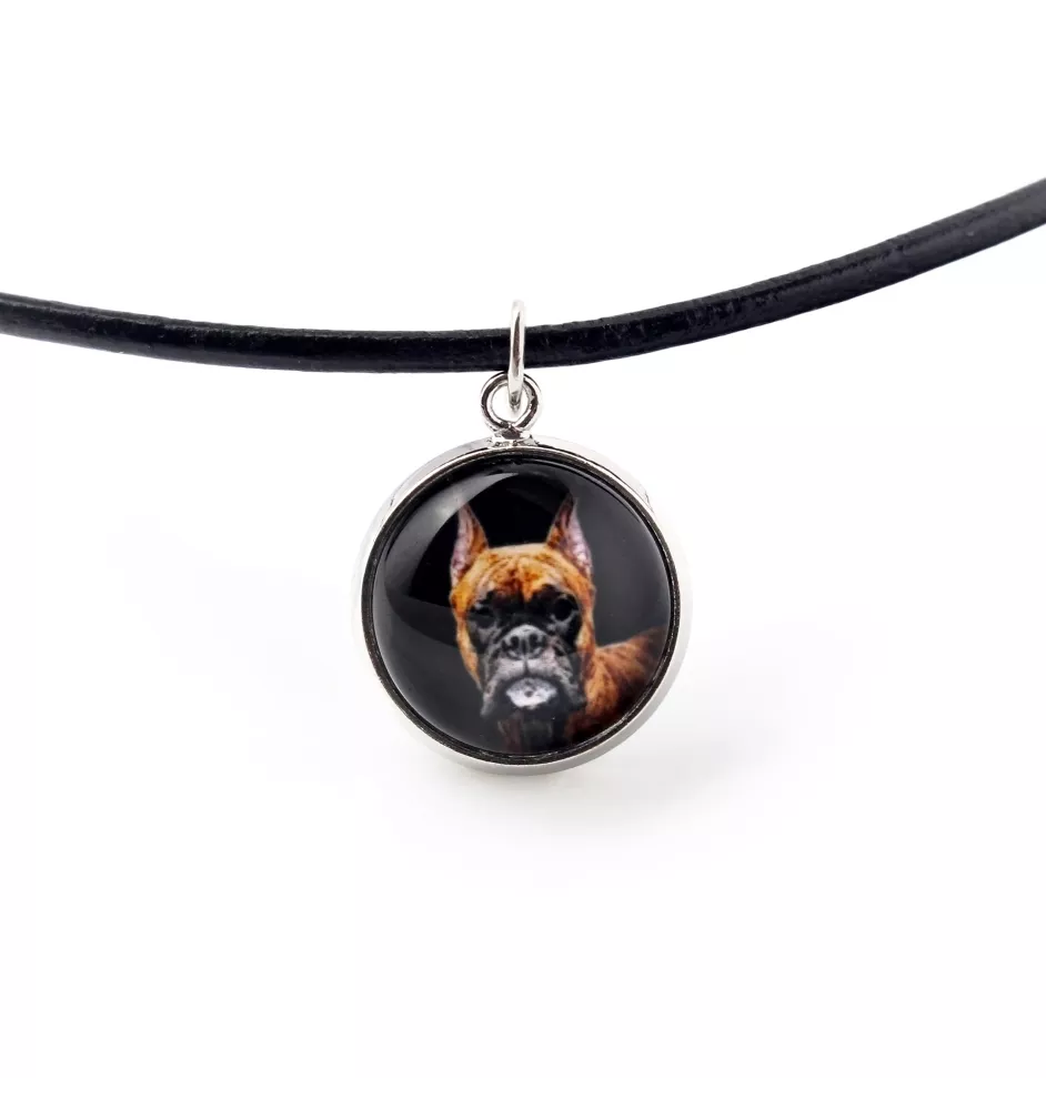 Boxer III - collier pendentif avec votre photo, fait main, bijoux de la marque Art-Dog