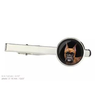 Boxer, Deutscher Boxer III - Krawattennadel in der Box, stilvolle Krawatte, personalisierter Schmuck der Marke Art-Dog