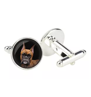 Boxer, Deutscher Boxer III - Manschettenknöpfe in einer Schachtel, handgefertigter Schmuck, Produkt der Marke Art-Dog