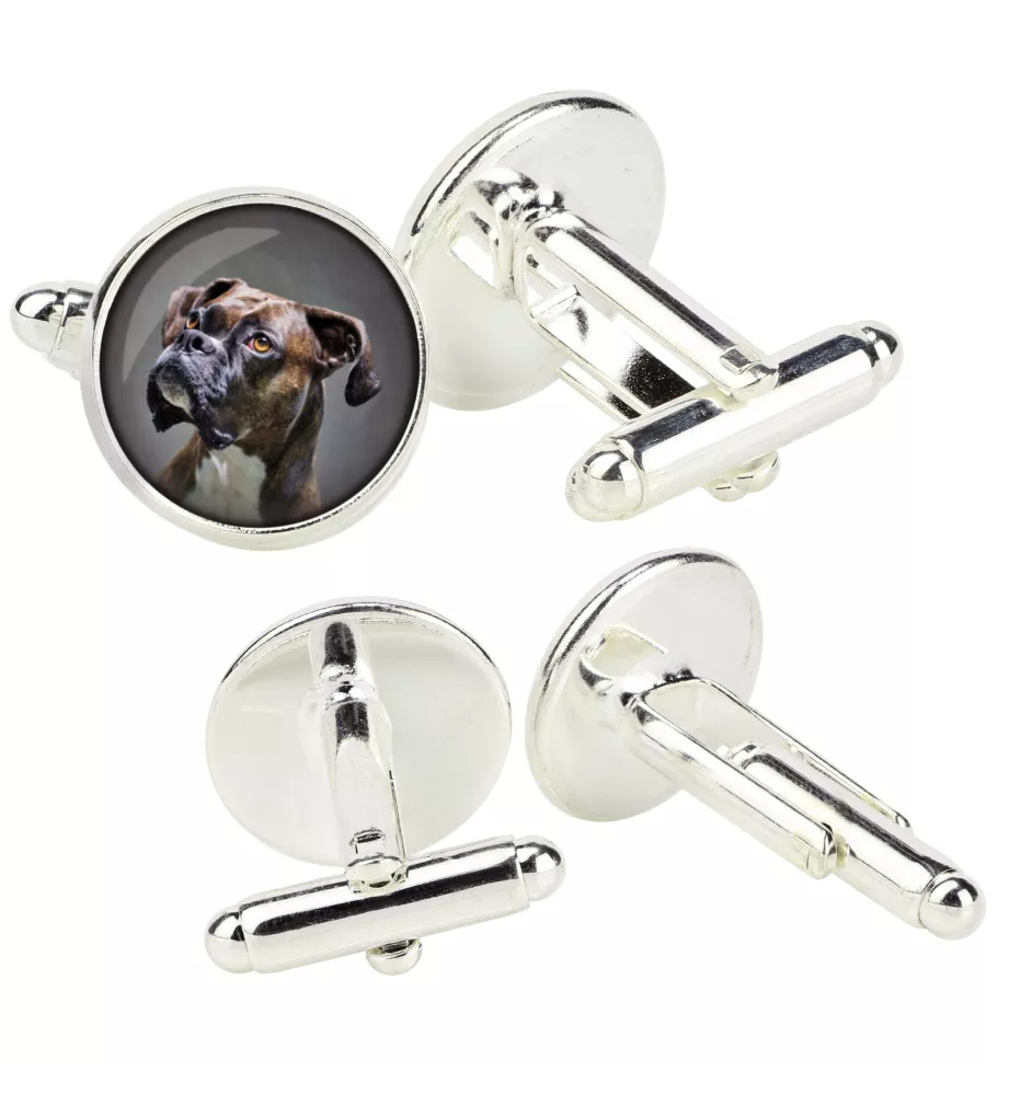 Boxer I - Boutons de manchette dans une boîte, bijoux faits à la main, produit de la marque Art-Dog