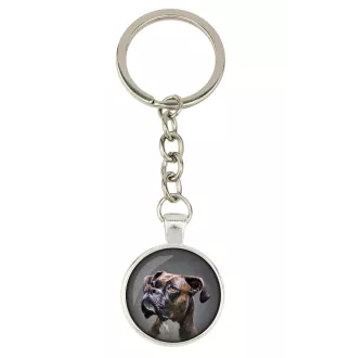 Boxer, Deutscher Boxer I - Schlüsselanhänger in einer Box, eigenes Foto, Schlüsselanhänger der Marke Art-Dog