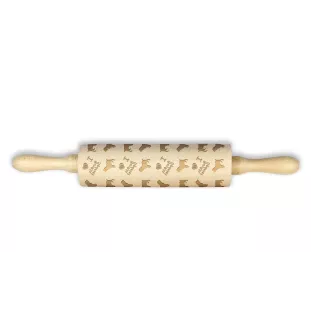 Boykin Spaniel, Swamp Poodle - rolling pin for dough with a dog, patterned rolling pin for ceramics, a gift for a cook from the Art-Dog brand