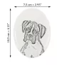 Boxer, Deutscher Boxer III - Gedenktafel mit einem Foto eines Hundes, Grabplatte mit Druck, personalisierte ovale Platte der Marke Art-Dog