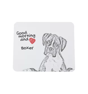 Boxer III - tapis de souris personnalisé avec impression, tapis de souris personnalisé avec chien, accessoire unique pour employé de bureau de la marque Art-Dog