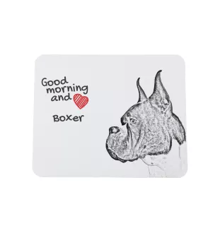 Boxer, Deutscher Boxer I - Mauspad mit Druck, personalisiertes Mauspad mit Hund, einzigartiges Gadget für Büroangestellte von Art-Dog.