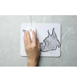 Boxer, German Boxer I - mouse pad with print, personalized dog-themed mouse pad, unique gadget for an office worker by Art-Dog brand