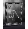 Boxer, German Boxer III - crystal with a picture of a dog, glass statuette with a picture, unique frame with a picture from Art-Dog brand