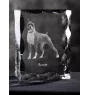 Boxer, Deutscher Boxer III - Kristall mit einem Hundebild, Glasstatuette mit einem Bild, einzigartiger Bilderrahmen der Marke Art-Dog