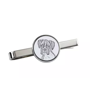 Boxer, German Boxer III - tie clip with a dog, personalized tie clip, a unique gift for a man from the Art-Dog brand