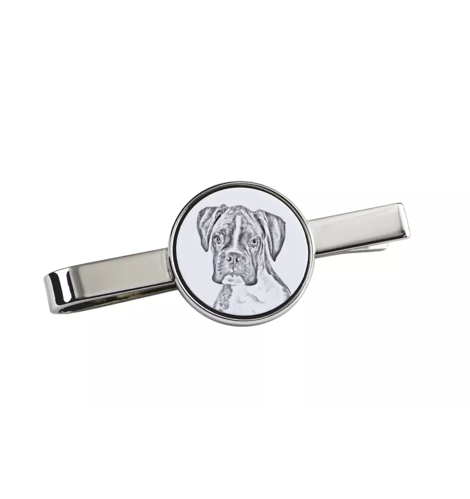 Boxer III - épingle à cravate avec chien, pince à cravate personnalisée, cadeau unique pour homme de la marque Art-Dog