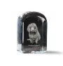 Boykin Spaniel, Swamp Poodle - crystal cube with a photo, photo of a dog in crystal, cubic paperweight from Art-Dog brand