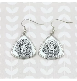 Boykin Spaniel, Swamp Poodle - dog earrings, hanging earrings with a picture, personalized jewelry with Art-Dog brand print