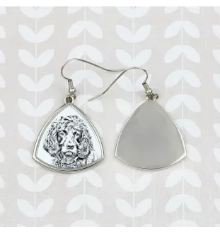 Boykin Spaniel, Swamp Poodle - dog earrings, hanging earrings with a picture, personalized jewelry with Art-Dog brand print