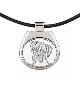 Boxer, Deutscher Boxer III - Halskette mit Hund, personalisierter Anhänger mit Foto, einzigartige Halskette für Frauen und Männer von der Marke Art-Dog