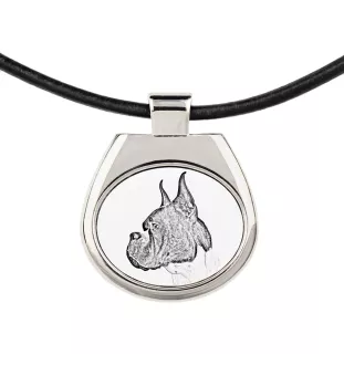 Boxer, German Boxer I - dog necklace, personalized pendant with a photo, unique necklace for women and men by Art-Dog brand