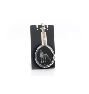 Boxer III - pendentif avec une photo de chien, porte-clés en cristal dans une boîte cadeau, un cadeau unique par Art-Dog