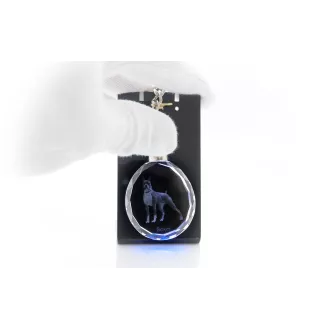 Boxer, German Boxer III - pendant with a photo of a dog, crystal key ring in a gift box, a unique gift by Art-Dog