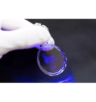 Boxer, German Boxer III - pendant with a photo of a dog, crystal key ring in a gift box, a unique gift by Art-Dog