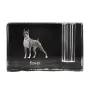 Boxer, German Boxer III - Pen stand, crystal organiser with dog photo, unique desk decoration by Art-Dog brand