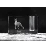 Boxer III - Porte-stylos, organiseur en cristal avec photo de chien, décoration de bureau unique par la marque Art-Dog