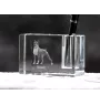 Bokser penholder kryształowy z psem Art-Dog