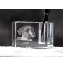 Boxer, Deutscher Boxer I - Stifthalter, Kristallorganizer mit Hundefoto, einzigartige Schreibtischdekoration der Marke Art-Dog