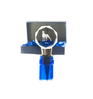 Boxer, German Boxer III - Bottle stopper, crystal wine stopper with photo, personalised gift for bartender by Art-Dog brand