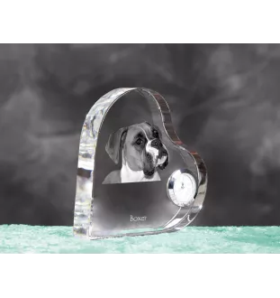 Bokser zegar w kształcie serca z psem Art-Dog