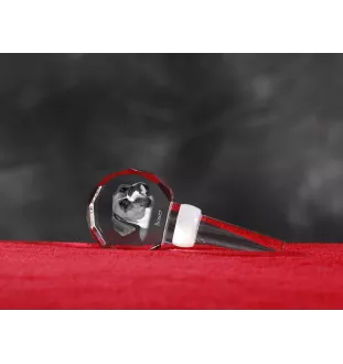 Boxer, German Boxer I - Crystal bottle stopper, unique wine stopper with photo, personalised gift for sommelier by Art-Dog brand