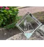 Boxer III - un cube de cristal avec une photo, une photo de cheval dans le cristal, un presse-papiers cubique de la marque Art-Dog